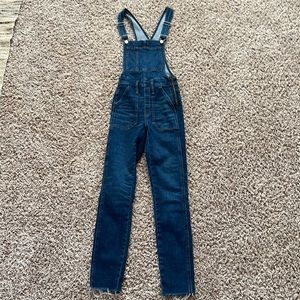 Madewell skinny overalls.